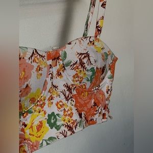 Floral bustier top